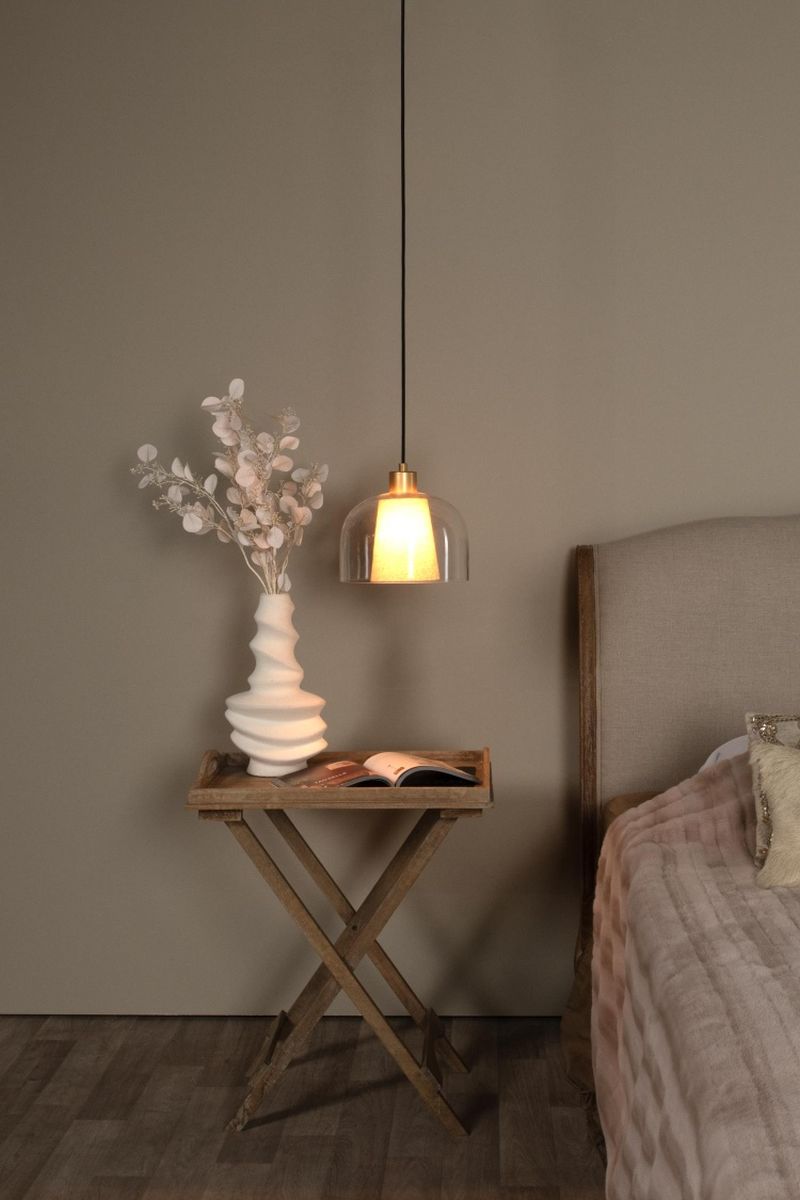 Lucide GUNHILD - Závesné svietidlo - Ø 24 cm - 1xE27 - Transparent